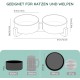 SPUNKYJUNKY Ceramic Double Dog Feeding Bowl with Bamboo Stand, for Cats and Dogs (400 ml, Grey 2) SPUNKYJUNKY Ceramic Double Dog Feeding Bowl with Bamboo Stand, for Cats and Dogs (400 ml, Grey 2)
