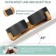 SPUNKYJUNKY Ceramic Double Dog Feeding Bowl with Bamboo Stand, for Cats and Dogs (400 ml, Grey 2) SPUNKYJUNKY Ceramic Double Dog Feeding Bowl with Bamboo Stand, for Cats and Dogs (400 ml, Grey 2)