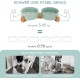 SPUNKYJUNKY Ceramic Double Dog Feeding Bowl with Bamboo Stand, for Cats and Dogs (400 ml, Grey 2) SPUNKYJUNKY Ceramic Double Dog Feeding Bowl with Bamboo Stand, for Cats and Dogs (400 ml, Grey 2)