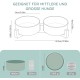 SPUNKYJUNKY Ceramic Double Dog Feeding Bowl with Bamboo Stand, for Cats and Dogs (400 ml, Grey 2) SPUNKYJUNKY Ceramic Double Dog Feeding Bowl with Bamboo Stand, for Cats and Dogs (400 ml, Grey 2)