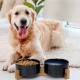 SPUNKYJUNKY Ceramic Double Dog Feeding Bowl with Bamboo Stand, for Cats and Dogs (400 ml, Grey 2) SPUNKYJUNKY Ceramic Double Dog Feeding Bowl with Bamboo Stand, for Cats and Dogs (400 ml, Grey 2)