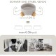 SPUNKYJUNKY Ceramic Double Dog Feeding Bowl with Bamboo Stand, for Cats and Dogs (400 ml, Grey 2) SPUNKYJUNKY Ceramic Double Dog Feeding Bowl with Bamboo Stand, for Cats and Dogs (400 ml, Grey 2)