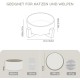SPUNKYJUNKY Ceramic Double Dog Feeding Bowl with Bamboo Stand, for Cats and Dogs (400 ml, Grey 2) SPUNKYJUNKY Ceramic Double Dog Feeding Bowl with Bamboo Stand, for Cats and Dogs (400 ml, Grey 2)