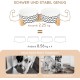 SPUNKYJUNKY Ceramic Double Dog Feeding Bowl with Bamboo Stand, for Cats and Dogs (400 ml, Grey 2) SPUNKYJUNKY Ceramic Double Dog Feeding Bowl with Bamboo Stand, for Cats and Dogs (400 ml, Grey 2)