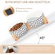 SPUNKYJUNKY Ceramic Double Dog Feeding Bowl with Bamboo Stand, for Cats and Dogs (400 ml, Grey 2) SPUNKYJUNKY Ceramic Double Dog Feeding Bowl with Bamboo Stand, for Cats and Dogs (400 ml, Grey 2)