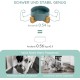 SPUNKYJUNKY Ceramic Double Dog Feeding Bowl with Bamboo Stand, for Cats and Dogs (400 ml, Grey 2) SPUNKYJUNKY Ceramic Double Dog Feeding Bowl with Bamboo Stand, for Cats and Dogs (400 ml, Grey 2)