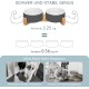 SPUNKYJUNKY Ceramic Double Dog Feeding Bowl with Bamboo Stand, for Cats and Dogs (400 ml, Grey 2) SPUNKYJUNKY Ceramic Double Dog Feeding Bowl with Bamboo Stand, for Cats and Dogs (400 ml, Grey 2)