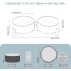 SPUNKYJUNKY Ceramic Double Dog Feeding Bowl with Bamboo Stand, for Cats and Dogs (400 ml, Grey 2) SPUNKYJUNKY Ceramic Double Dog Feeding Bowl with Bamboo Stand, for Cats and Dogs (400 ml, Grey 2)