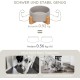 SPUNKYJUNKY Ceramic Double Dog Feeding Bowl with Bamboo Stand, for Cats and Dogs (400 ml, Grey 2) SPUNKYJUNKY Ceramic Double Dog Feeding Bowl with Bamboo Stand, for Cats and Dogs (400 ml, Grey 2)