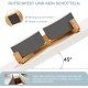 SPUNKYJUNKY Ceramic Double Dog Feeding Bowl with Bamboo Stand, for Cats and Dogs (400 ml, Grey 2) SPUNKYJUNKY Ceramic Double Dog Feeding Bowl with Bamboo Stand, for Cats and Dogs (400 ml, Grey 2)