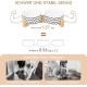 SPUNKYJUNKY Ceramic Double Dog Feeding Bowl with Bamboo Stand, for Cats and Dogs (400 ml, Grey 2) SPUNKYJUNKY Ceramic Double Dog Feeding Bowl with Bamboo Stand, for Cats and Dogs (400 ml, Grey 2)