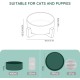 SPUNKYJUNKY Ceramic Double Dog Feeding Bowl with Bamboo Stand, for Cats and Dogs (400 ml, Grey 2) SPUNKYJUNKY Ceramic Double Dog Feeding Bowl with Bamboo Stand, for Cats and Dogs (400 ml, Grey 2)