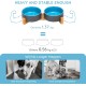 SPUNKYJUNKY Ceramic Double Dog Feeding Bowl with Bamboo Stand, for Cats and Dogs (400 ml, Grey 2) SPUNKYJUNKY Ceramic Double Dog Feeding Bowl with Bamboo Stand, for Cats and Dogs (400 ml, Grey 2)