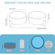 SPUNKYJUNKY Ceramic Double Dog Feeding Bowl with Bamboo Stand, for Cats and Dogs (400 ml, Grey 2) SPUNKYJUNKY Ceramic Double Dog Feeding Bowl with Bamboo Stand, for Cats and Dogs (400 ml, Grey 2)