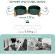 SPUNKYJUNKY Ceramic Double Dog Feeding Bowl with Bamboo Stand, for Cats and Dogs (400 ml, Grey 2) SPUNKYJUNKY Ceramic Double Dog Feeding Bowl with Bamboo Stand, for Cats and Dogs (400 ml, Grey 2)