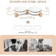 SPUNKYJUNKY Ceramic Double Dog Feeding Bowl with Bamboo Stand, for Cats and Dogs (400 ml, Grey 2) SPUNKYJUNKY Ceramic Double Dog Feeding Bowl with Bamboo Stand, for Cats and Dogs (400 ml, Grey 2)