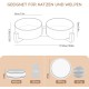 SPUNKYJUNKY Ceramic Double Dog Feeding Bowl with Bamboo Stand, for Cats and Dogs (400 ml, Grey 2) SPUNKYJUNKY Ceramic Double Dog Feeding Bowl with Bamboo Stand, for Cats and Dogs (400 ml, Grey 2)