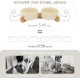 SPUNKYJUNKY Ceramic Double Dog Feeding Bowl with Bamboo Stand, for Cats and Dogs (400 ml, Grey 2) SPUNKYJUNKY Ceramic Double Dog Feeding Bowl with Bamboo Stand, for Cats and Dogs (400 ml, Grey 2)