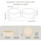 SPUNKYJUNKY Ceramic Double Dog Feeding Bowl with Bamboo Stand, for Cats and Dogs (400 ml, Grey 2) SPUNKYJUNKY Ceramic Double Dog Feeding Bowl with Bamboo Stand, for Cats and Dogs (400 ml, Grey 2)