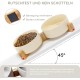SPUNKYJUNKY Ceramic Double Dog Feeding Bowl with Bamboo Stand, for Cats and Dogs (400 ml, Grey 2) SPUNKYJUNKY Ceramic Double Dog Feeding Bowl with Bamboo Stand, for Cats and Dogs (400 ml, Grey 2)