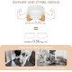 SPUNKYJUNKY Ceramic Double Dog Feeding Bowl with Bamboo Stand, for Cats and Dogs (400 ml, Grey 2) SPUNKYJUNKY Ceramic Double Dog Feeding Bowl with Bamboo Stand, for Cats and Dogs (400 ml, Grey 2)