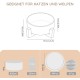 SPUNKYJUNKY Ceramic Double Dog Feeding Bowl with Bamboo Stand, for Cats and Dogs (400 ml, Grey 2) SPUNKYJUNKY Ceramic Double Dog Feeding Bowl with Bamboo Stand, for Cats and Dogs (400 ml, Grey 2)