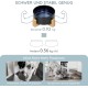SPUNKYJUNKY Ceramic Double Dog Feeding Bowl with Bamboo Stand, for Cats and Dogs (400 ml, Grey 2) SPUNKYJUNKY Ceramic Double Dog Feeding Bowl with Bamboo Stand, for Cats and Dogs (400 ml, Grey 2)