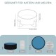SPUNKYJUNKY Ceramic Double Dog Feeding Bowl with Bamboo Stand, for Cats and Dogs (400 ml, Grey 2) SPUNKYJUNKY Ceramic Double Dog Feeding Bowl with Bamboo Stand, for Cats and Dogs (400 ml, Grey 2)