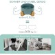 SPUNKYJUNKY Ceramic Double Dog Feeding Bowl with Bamboo Stand, for Cats and Dogs (400 ml, Grey 2) SPUNKYJUNKY Ceramic Double Dog Feeding Bowl with Bamboo Stand, for Cats and Dogs (400 ml, Grey 2)