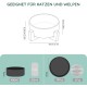 SPUNKYJUNKY Ceramic Double Dog Feeding Bowl with Bamboo Stand, for Cats and Dogs (400 ml, Grey 2) SPUNKYJUNKY Ceramic Double Dog Feeding Bowl with Bamboo Stand, for Cats and Dogs (400 ml, Grey 2)