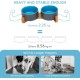 SPUNKYJUNKY Ceramic Double Dog Feeding Bowl with Bamboo Stand, for Cats and Dogs (400 ml, Grey 2) SPUNKYJUNKY Ceramic Double Dog Feeding Bowl with Bamboo Stand, for Cats and Dogs (400 ml, Grey 2)