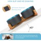 SPUNKYJUNKY Ceramic Double Dog Feeding Bowl with Bamboo Stand, for Cats and Dogs (400 ml, Grey 2) SPUNKYJUNKY Ceramic Double Dog Feeding Bowl with Bamboo Stand, for Cats and Dogs (400 ml, Grey 2)