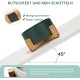 SPUNKYJUNKY Ceramic Double Dog Feeding Bowl with Bamboo Stand, for Cats and Dogs (400 ml, Grey 2) SPUNKYJUNKY Ceramic Double Dog Feeding Bowl with Bamboo Stand, for Cats and Dogs (400 ml, Grey 2)