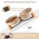 SPUNKYJUNKY Ceramic Double Dog Feeding Bowl with Bamboo Stand, for Cats and Dogs (400 ml, Grey 2) SPUNKYJUNKY Ceramic Double Dog Feeding Bowl with Bamboo Stand, for Cats and Dogs (400 ml, Grey 2)
