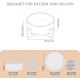 SPUNKYJUNKY Ceramic Double Dog Feeding Bowl with Bamboo Stand, for Cats and Dogs (400 ml, Grey 2) SPUNKYJUNKY Ceramic Double Dog Feeding Bowl with Bamboo Stand, for Cats and Dogs (400 ml, Grey 2)