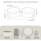 SPUNKYJUNKY Ceramic Double Dog Feeding Bowl with Bamboo Stand, for Cats and Dogs (400 ml, Grey 2) SPUNKYJUNKY Ceramic Double Dog Feeding Bowl with Bamboo Stand, for Cats and Dogs (400 ml, Grey 2)
