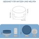 SPUNKYJUNKY Ceramic Double Dog Feeding Bowl with Bamboo Stand, for Cats and Dogs (400 ml, Grey 2) SPUNKYJUNKY Ceramic Double Dog Feeding Bowl with Bamboo Stand, for Cats and Dogs (400 ml, Grey 2)