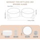 SPUNKYJUNKY Ceramic Double Dog Feeding Bowl with Bamboo Stand, for Cats and Dogs (400 ml, Grey 2) SPUNKYJUNKY Ceramic Double Dog Feeding Bowl with Bamboo Stand, for Cats and Dogs (400 ml, Grey 2)
