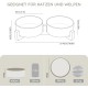 SPUNKYJUNKY Ceramic Double Dog Feeding Bowl with Bamboo Stand, for Cats and Dogs (400 ml, Grey 2) SPUNKYJUNKY Ceramic Double Dog Feeding Bowl with Bamboo Stand, for Cats and Dogs (400 ml, Grey 2)