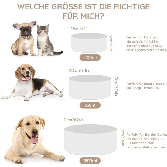 SPUNKYJUNKY Ceramic Double Dog Feeding Bowl with Bamboo Stand, for Cats and Dogs (400 ml, Grey 2) SPUNKYJUNKY Ceramic Double Dog Feeding Bowl with Bamboo Stand, for Cats and Dogs (400 ml, Grey 2)