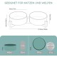 SPUNKYJUNKY Ceramic Double Dog Feeding Bowl with Bamboo Stand, for Cats and Dogs (400 ml, Grey 2) SPUNKYJUNKY Ceramic Double Dog Feeding Bowl with Bamboo Stand, for Cats and Dogs (400 ml, Grey 2)