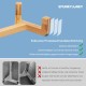SPUNKYJUNKY Ceramic Double Dog Feeding Bowl with Bamboo Stand, for Cats and Dogs (400 ml, Grey 2) SPUNKYJUNKY Ceramic Double Dog Feeding Bowl with Bamboo Stand, for Cats and Dogs (400 ml, Grey 2)