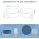 SPUNKYJUNKY Ceramic Double Dog Feeding Bowl with Bamboo Stand, for Cats and Dogs (400 ml, Grey 2) SPUNKYJUNKY Ceramic Double Dog Feeding Bowl with Bamboo Stand, for Cats and Dogs (400 ml, Grey 2)