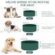 SPUNKYJUNKY Ceramic Double Dog Feeding Bowl with Bamboo Stand, for Cats and Dogs (400 ml, Grey 2) SPUNKYJUNKY Ceramic Double Dog Feeding Bowl with Bamboo Stand, for Cats and Dogs (400 ml, Grey 2)