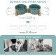 SPUNKYJUNKY Ceramic Double Dog Feeding Bowl with Bamboo Stand, for Cats and Dogs (400 ml, Grey 2) SPUNKYJUNKY Ceramic Double Dog Feeding Bowl with Bamboo Stand, for Cats and Dogs (400 ml, Grey 2)