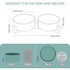 SPUNKYJUNKY Ceramic Double Dog Feeding Bowl with Bamboo Stand, for Cats and Dogs (400 ml, Grey 2) SPUNKYJUNKY Ceramic Double Dog Feeding Bowl with Bamboo Stand, for Cats and Dogs (400 ml, Grey 2)