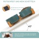 SPUNKYJUNKY Ceramic Double Dog Feeding Bowl with Bamboo Stand, for Cats and Dogs (400 ml, Grey 2) SPUNKYJUNKY Ceramic Double Dog Feeding Bowl with Bamboo Stand, for Cats and Dogs (400 ml, Grey 2)