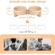 SPUNKYJUNKY Ceramic Double Dog Feeding Bowl with Bamboo Stand, for Cats and Dogs (400 ml, Grey 2) SPUNKYJUNKY Ceramic Double Dog Feeding Bowl with Bamboo Stand, for Cats and Dogs (400 ml, Grey 2)