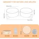 SPUNKYJUNKY Ceramic Double Dog Feeding Bowl with Bamboo Stand, for Cats and Dogs (400 ml, Grey 2) SPUNKYJUNKY Ceramic Double Dog Feeding Bowl with Bamboo Stand, for Cats and Dogs (400 ml, Grey 2)