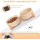 SPUNKYJUNKY Ceramic Double Dog Feeding Bowl with Bamboo Stand, for Cats and Dogs (400 ml, Grey 2) SPUNKYJUNKY Ceramic Double Dog Feeding Bowl with Bamboo Stand, for Cats and Dogs (400 ml, Grey 2)